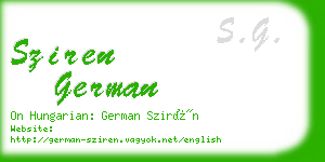 sziren german business card